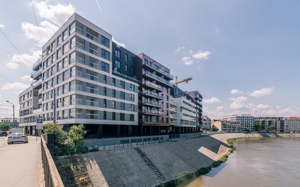 ורוצלב Apartament Studio Z Widokiem Na Odre Bulwary Ksiazece מראה חיצוני תמונה